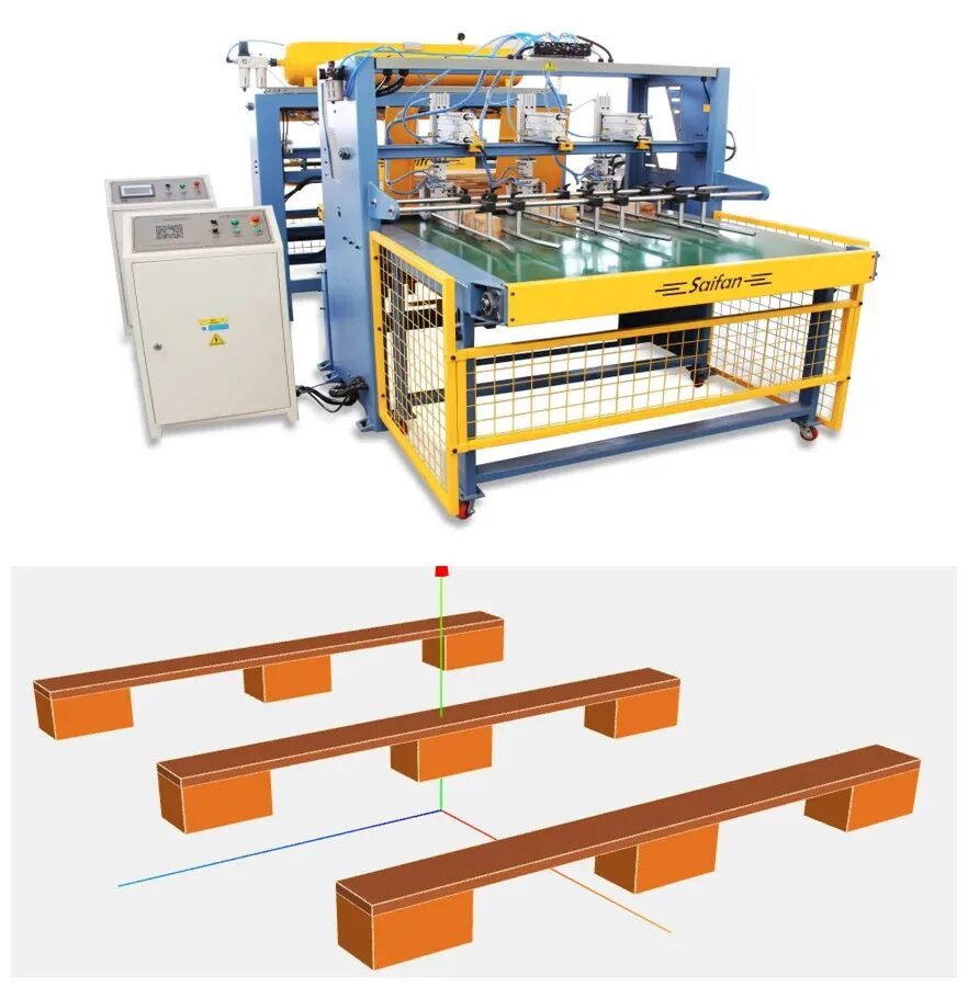 Паллеты оборудование. Автоматическая линия для производства поддонов SPN-91. Waining автоматическая линия поддонов. Линии производства паллетной доски. Станок для производства поддонов.