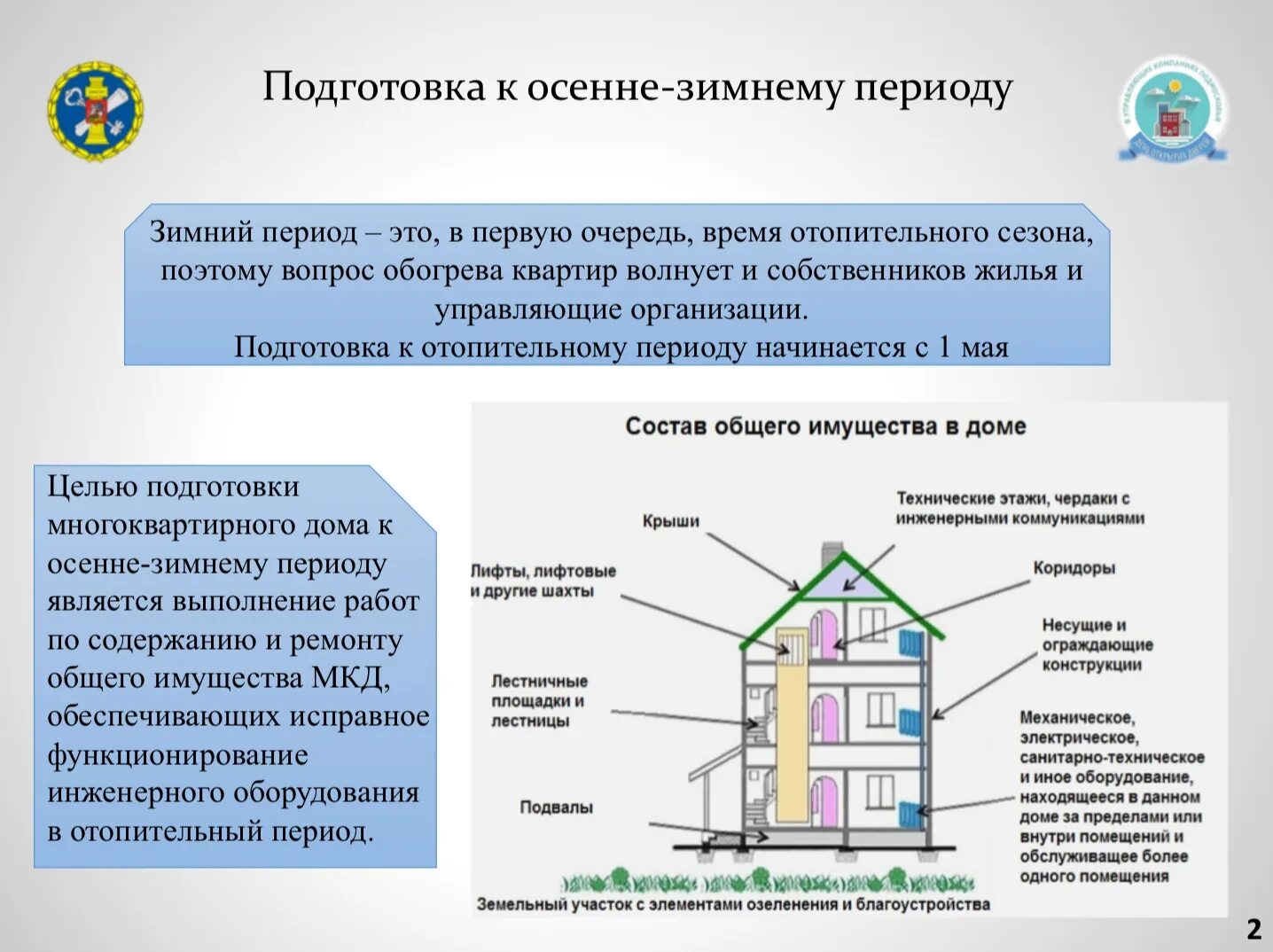 Особенности эксплуатации в летний период. Подготовка к ОЗП МКД. Подготовка к зиме зданий. Подготовка к отопительному сезону МКД. Подготовка многоквартирного дома к зиме.