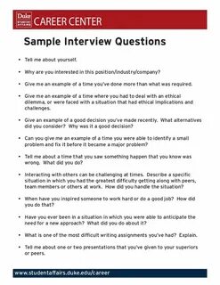 Interviews example