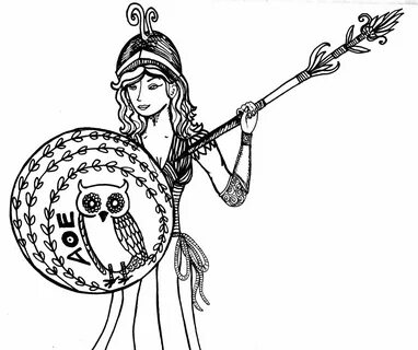 Богиня афина рисунок