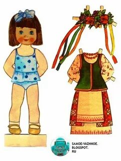 Макет игрушки со съемными деталями народного костюма