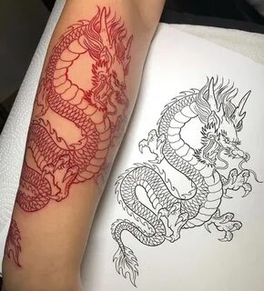 Значение татуировки: японский дракон. 