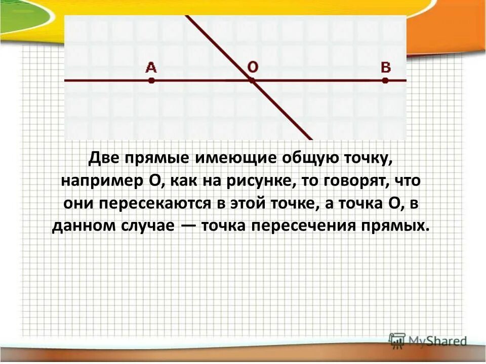 Любые две различные прямые имеют общую точку. Две прямые имеющие общую точку. Две прямые могут иметь общей точки. Прямые имеющие одну общую точку. Прямые не имеют общих точек.