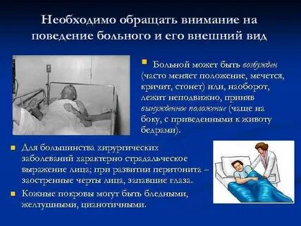 Поведение больного после