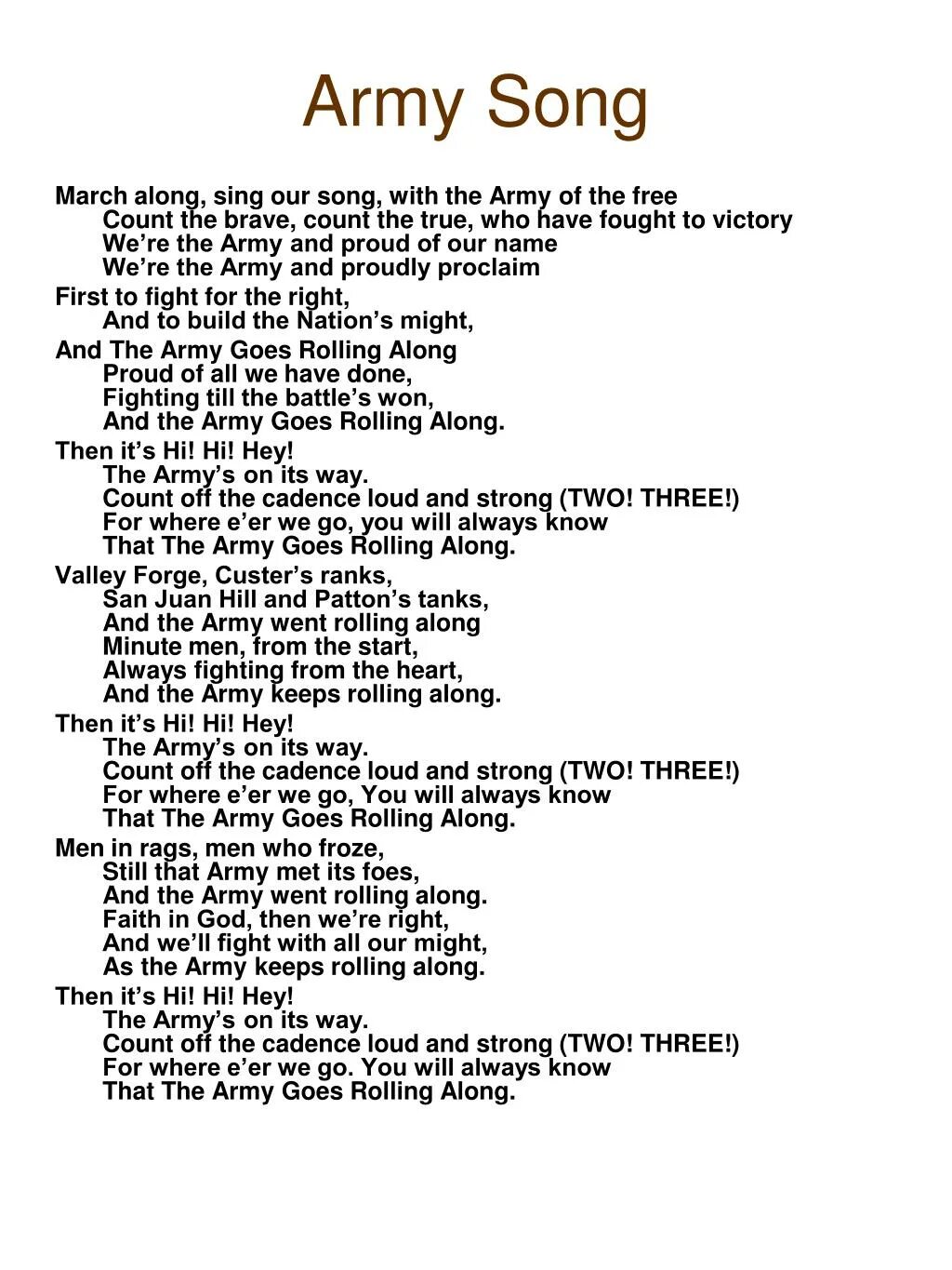 Текст песни in the army now. Песни Army. Гимн АРМИ. You in the Army Now текст. We go текст.