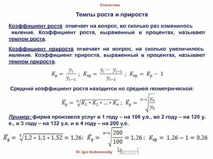 Общий темп роста это