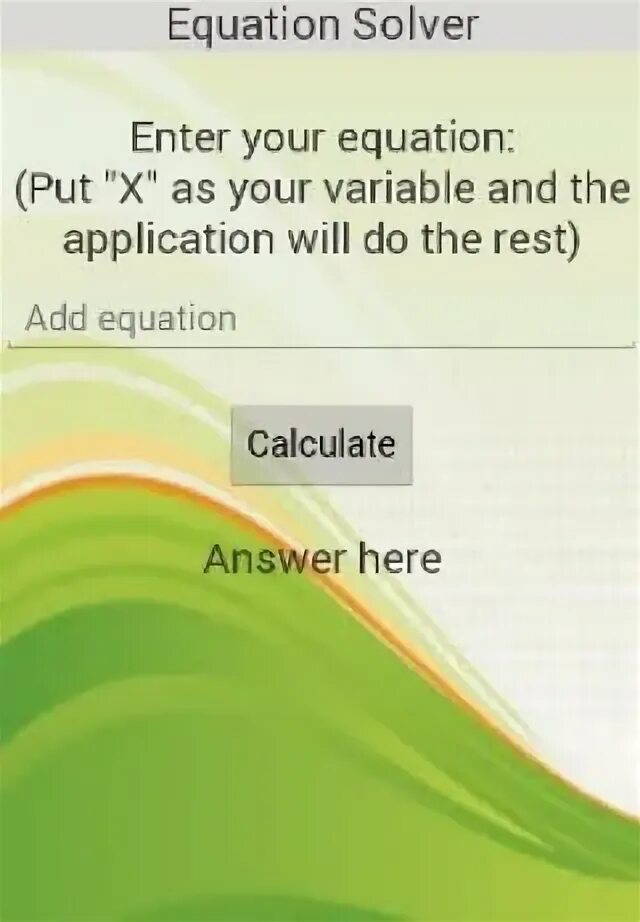 Equation solver. Equation solver