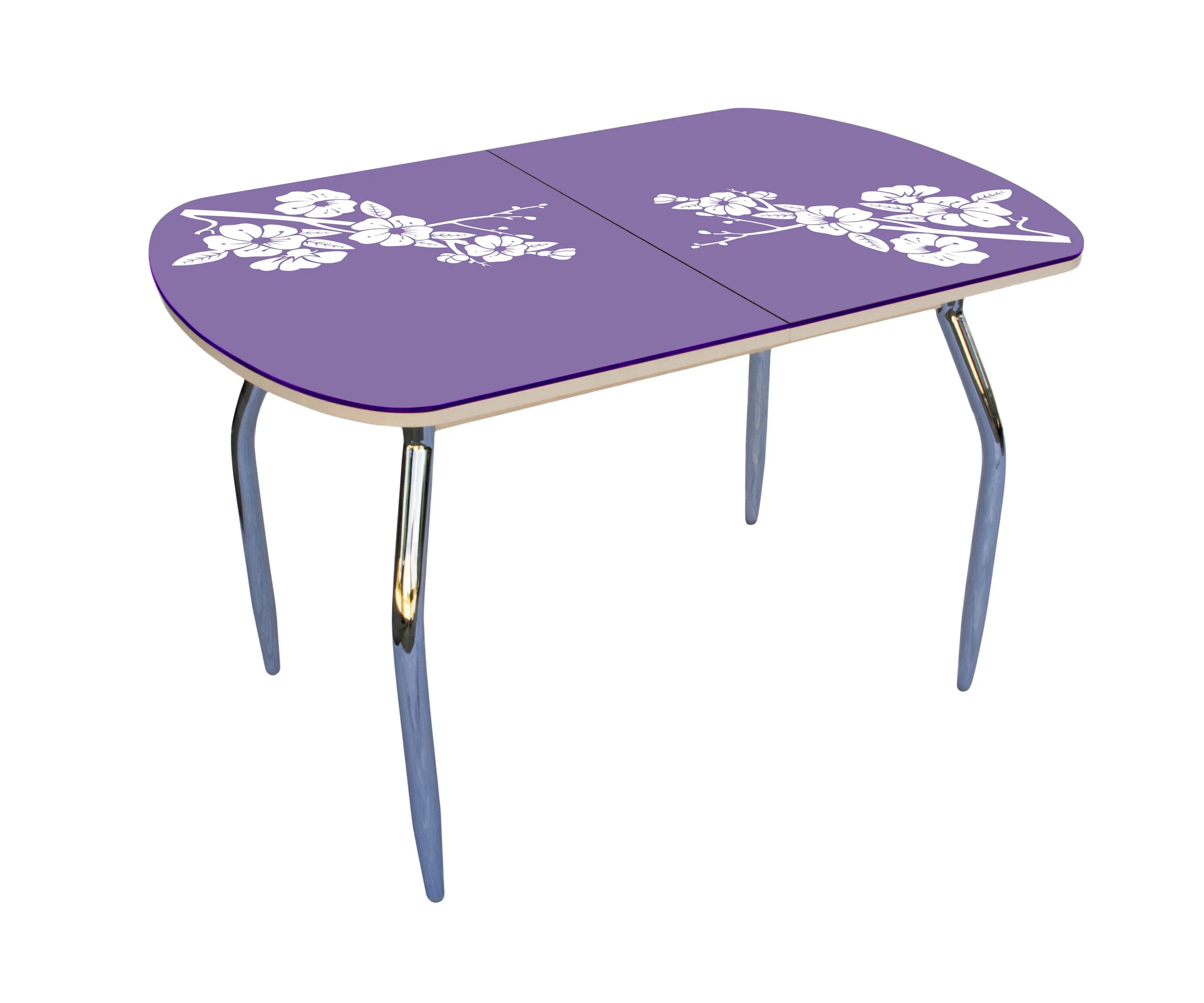 Стол кухонный ru. Стол кухонный фиолетовый. Кухонный стол сиреневый. Стол стеклянный кухонный фиолетовый. Фиолетовый стол для кухни.