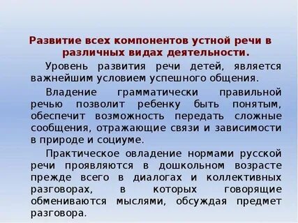 Уровни речевой активности