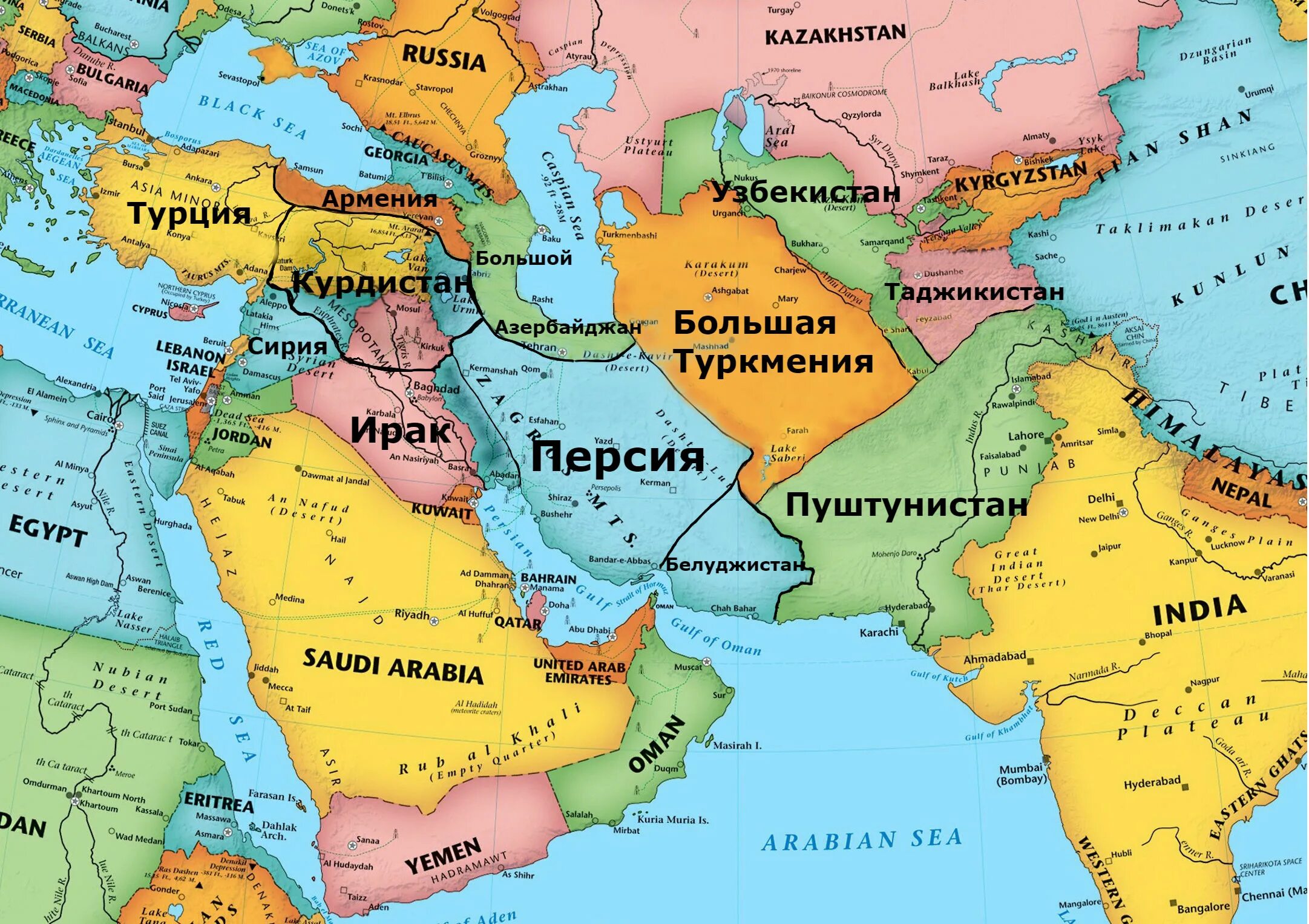 Карта ближнего Востока 1936. Карта ближнего Востока Иран Ирак Сирия Турция.