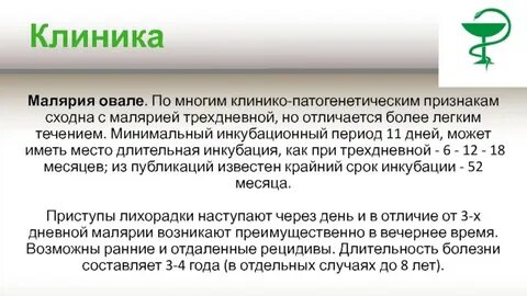 Рецидив малярии