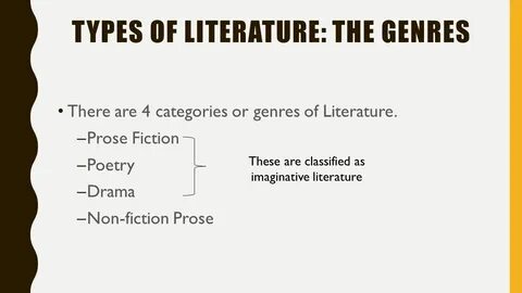 Types of literature 5 grade lesson plan
