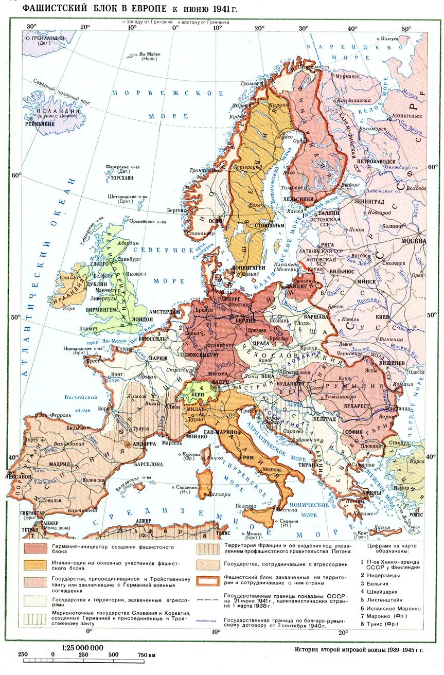 Какие страны захватила германия к 1940. Карта второй мировой войны 1939 Германии. Государства захваченные Германией к июню 1941. Карта Европы 2 мировая 1939-1941. Фашистский блок в Европе к июню 1941 г.