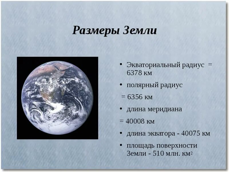 Назовите длину экватора