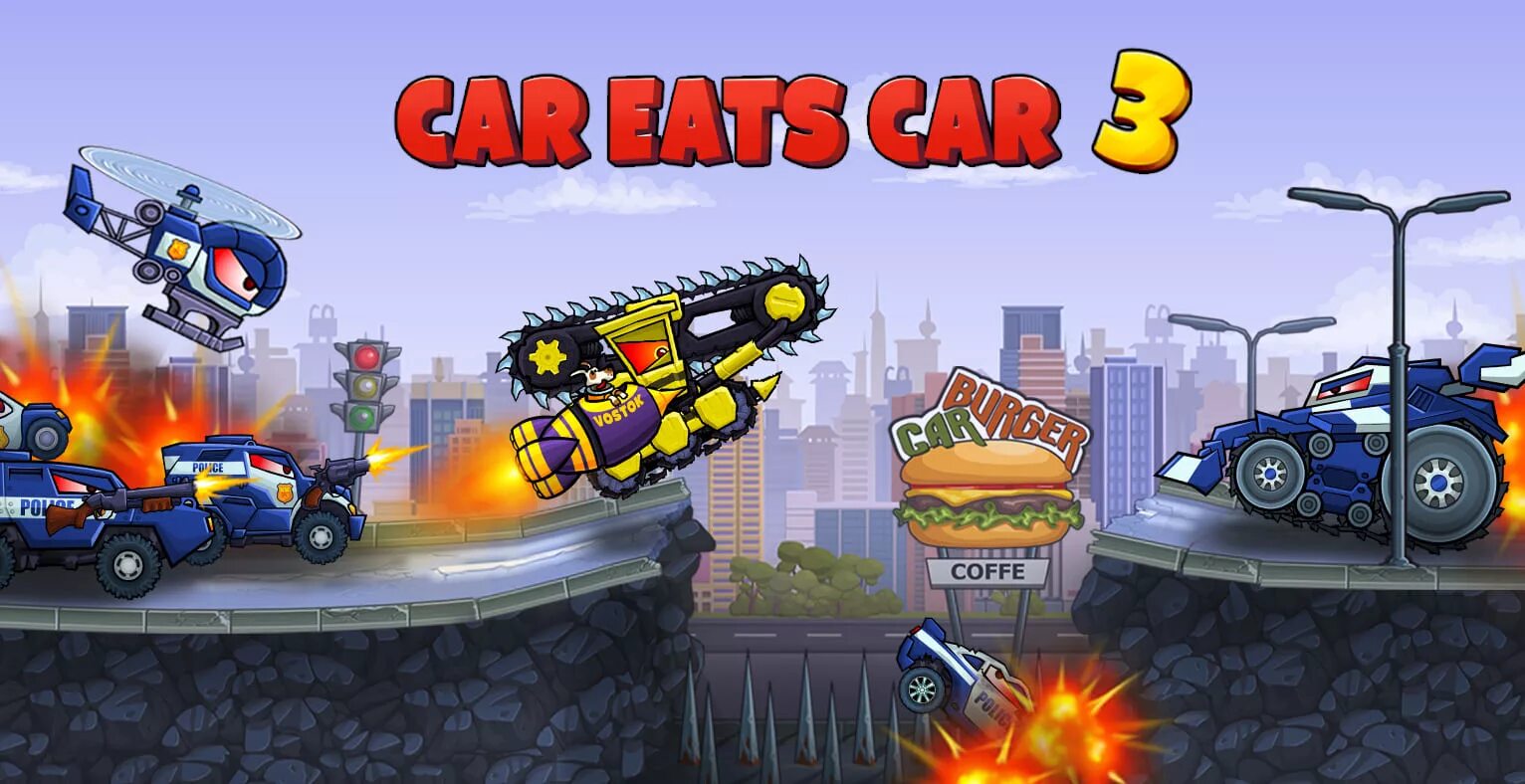 Игры три машины. Игра car eats car 3. Car eats car 3 машины. Car eats car 3 на андроид. Хищные машинки.