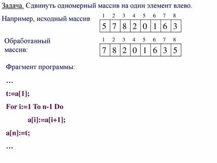 Вывести одномерный массив c