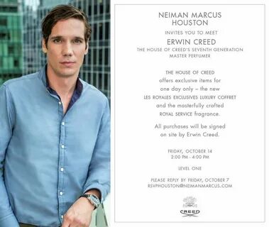 Erwin Creed at Neiman Marcus Oct. 