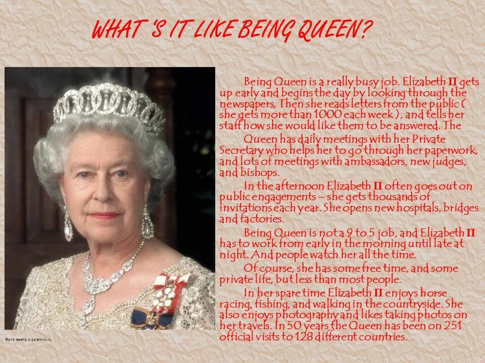 The queen lives in a big. Интересные факты на английском. Интересные факты о Великобритании. Интересные факты о Елизавете 2 Королеве Англии.