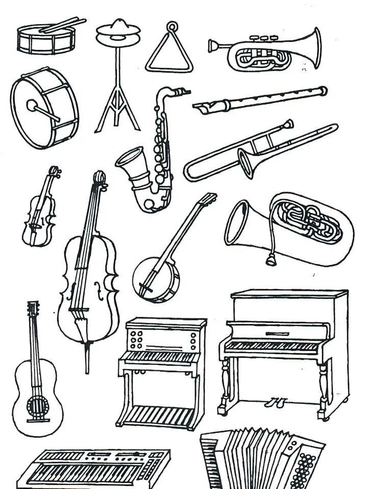 Рисование музыкальные инструменты. Музыкальные инструменты раскраска. Музыкальные инструменты рисунки. Раскраска музыкальные инструменты для детей. Распечатать музыкальный инструмент