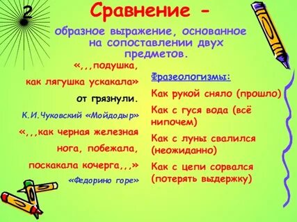 Яркие образные сравнения