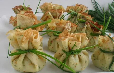 Блинчики мешочки с начинкой на праздничный стол