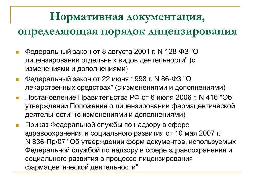 Действующей нормативной документации. Нормативная документация. Нормативные акты регулирующие фармацевтическую деятельность. Правовая база регламентирующая фармацевтическую деятельность. Нормативное лицензирование аптечной деятельности.