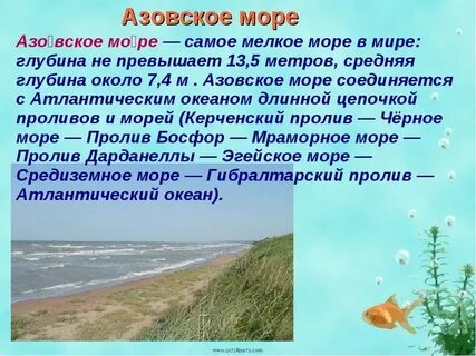 Сообщение на тему азовское море
