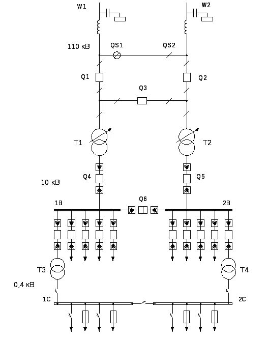 Ремонтная перемычка. Типовые схемы подстанций 35-750 кв. Схема мостика подстанции. Нормальная схема электрических соединений 110кв. Схема 110 кв два блока перемычкой.