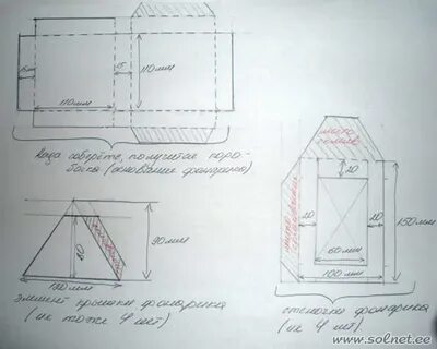 Фонарик гномика из бумаги