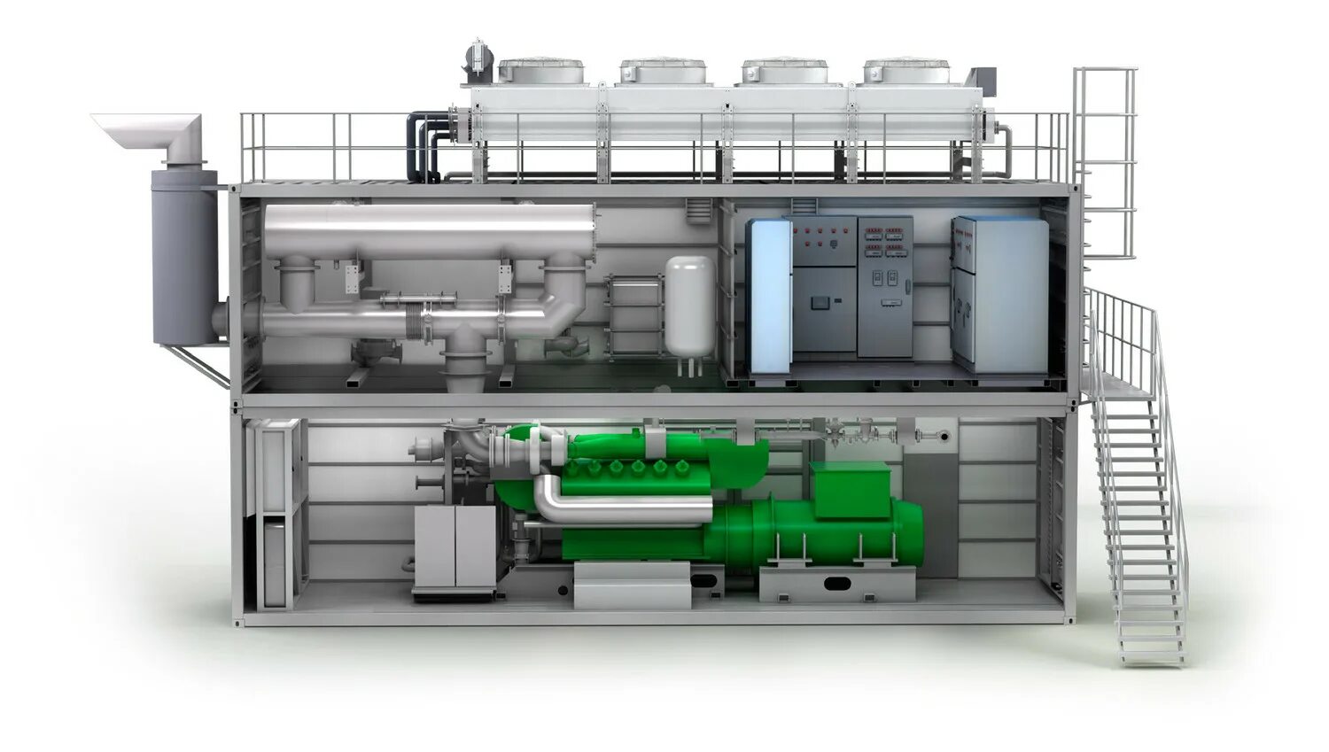 Блок-модуль ГПЭС Jenbacher JMS 612gs-nl. Газопоршневая электростанция ЭС-ГП-м3 (с двигателем Jenbacher JGS 420 GS-N.L). 4.5 МВ газопоршневая модульная электростанция. Kg 660 газопоршневая электростанция.