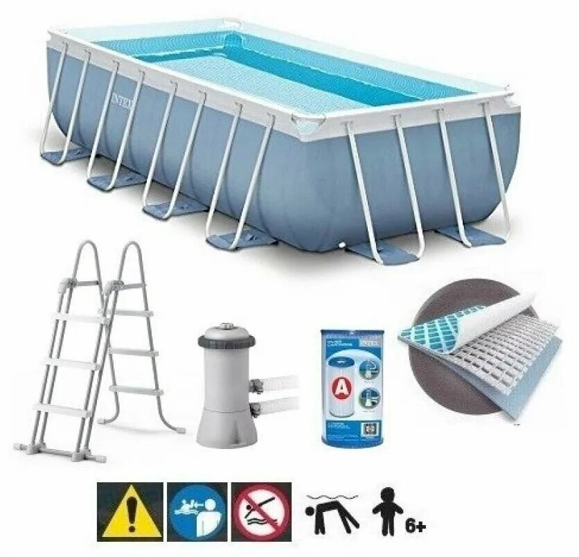 Бассейн intex 26788. Каркасный бассейн intex prism frame 400х200х100см 26788. бассейн intex prism frame 26788. бассейн интекс каркасный прямоугольный. бассейн intex прямоугольный prism frame 400x200x100 см, арт.26788np.