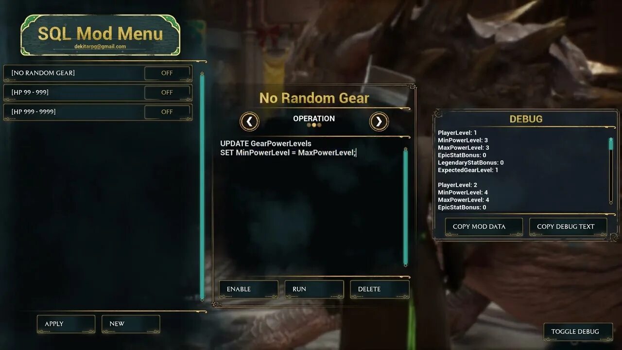 Legacy menu. Legacy menu