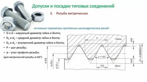 Допуски и посадки резьбовых соединений