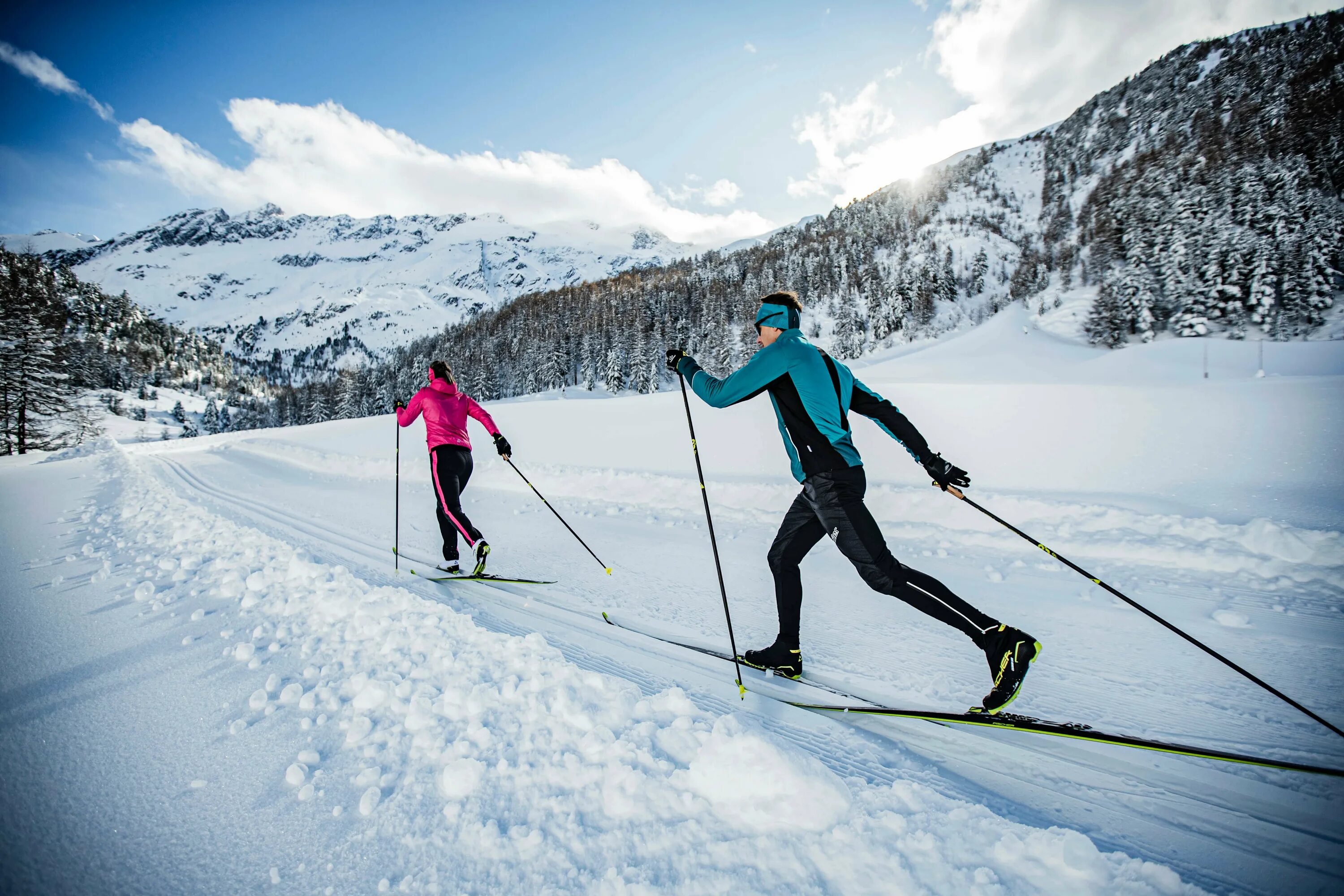 Cross country ski. Беговые лыжи. Короткие беговые лыжи. Классический стиль лыжи. Беговые лыжные трассы в Кировске.