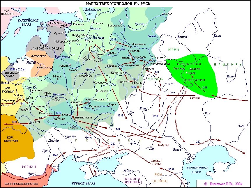 Карта русские земли в 13 веке. Карта Руси 13 века Нашествие татаро Монгол. Карта Нашествие монголов на Русь 13 век. Карта Нашествие Батыя на Русь 13 веке. Карта татаро монгольского нашествия на Русь 13 век.