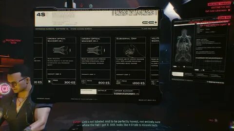 Cyberpunk menu