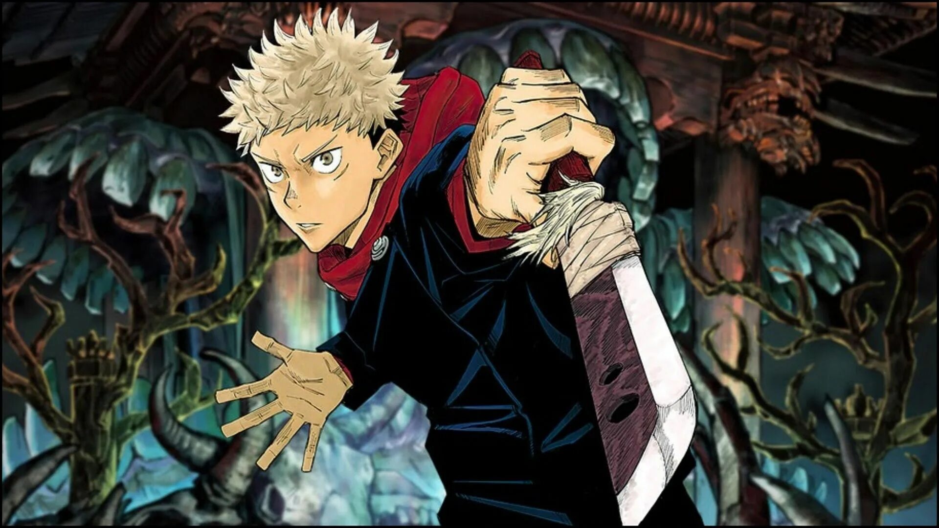 Битва jujutsu kaisen. Итадори юдзи. jujutsu kaisen итадори юдзи. магическая битва итадори юдзи.