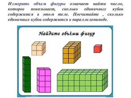 Сколько кубиков объемом