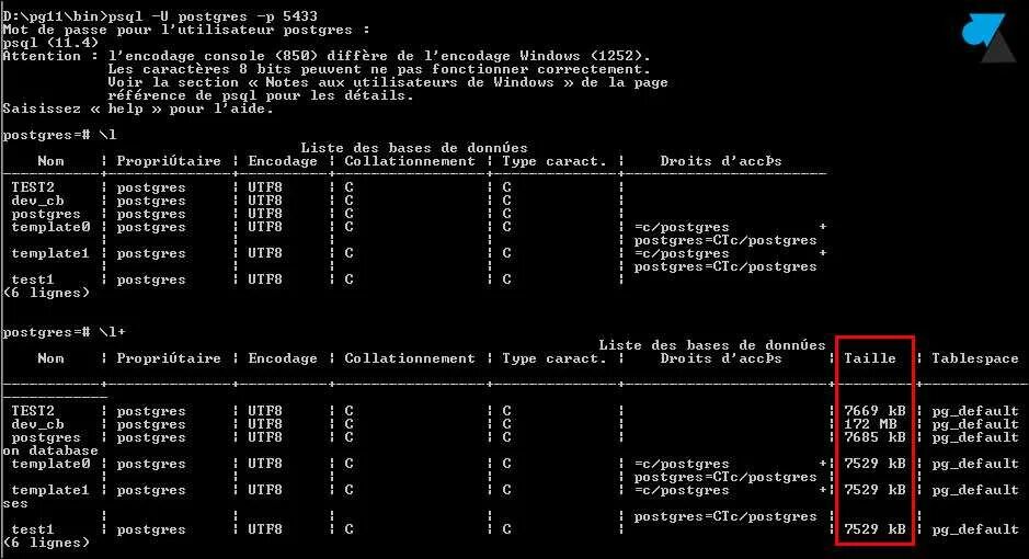Postgres commands