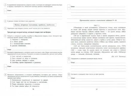Всероссийская проверочная работа по русскому языку 6