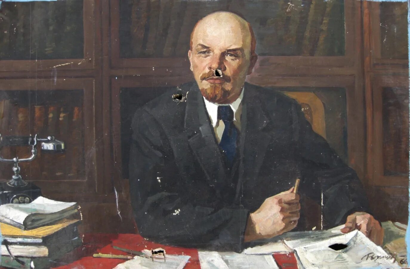 Портрет Владимира Ленина. "Ленин в Смольном" (1930).