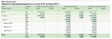 Счет 10 41