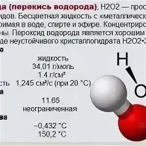 Польза перекиси водорода внутрь