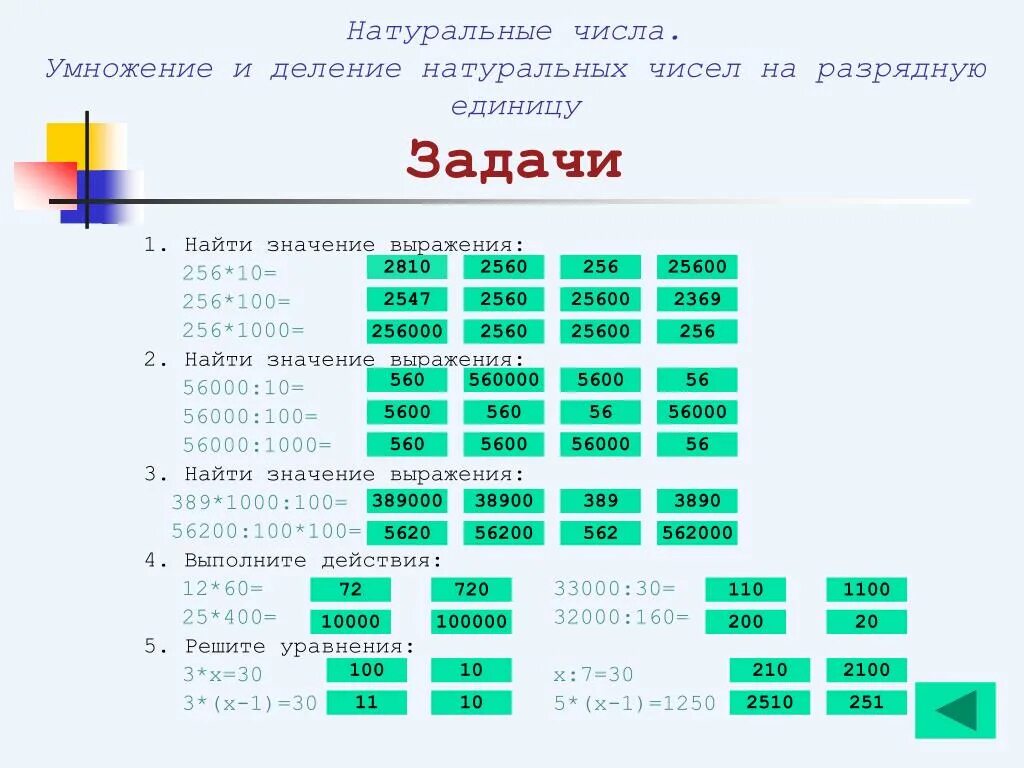 1000 умножить на 0 1. Деление натуральных чисел. Упражнения на деление натуральных чисел 5 класс. Умножение числа на разрядную единицу. Умножение и деление на разрядную единицу.