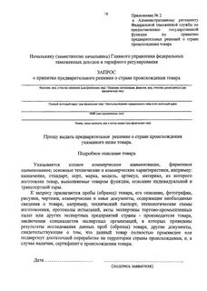 Форма предварительного решения