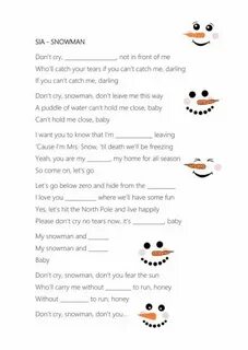Текст песни snowman sia