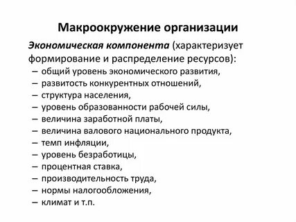 Внешняя среда макроокружение