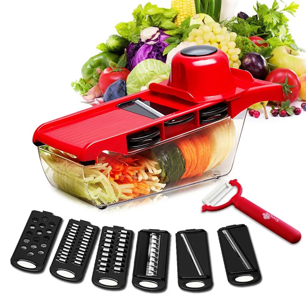 Универсальная терка-слайсер Mandoline Slicer 6 in 1. Терка Multi Slicer. Veggie Slicer овощерезка. Овощерезка Vegetable Cutter. Купить овощерезки с насадками