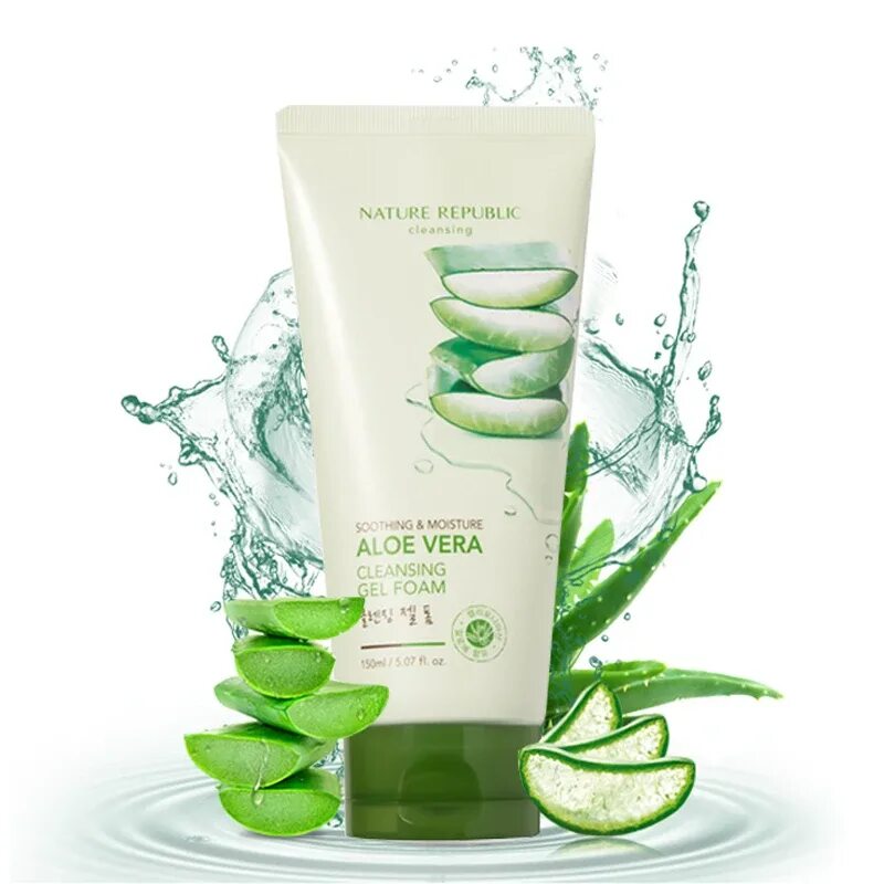 Пенка для умывания nature ZEUSEE Aloe Vera Foam Cleanser. Aloe cleanser