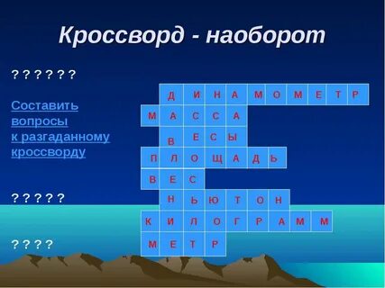 Кроссворд наоборот